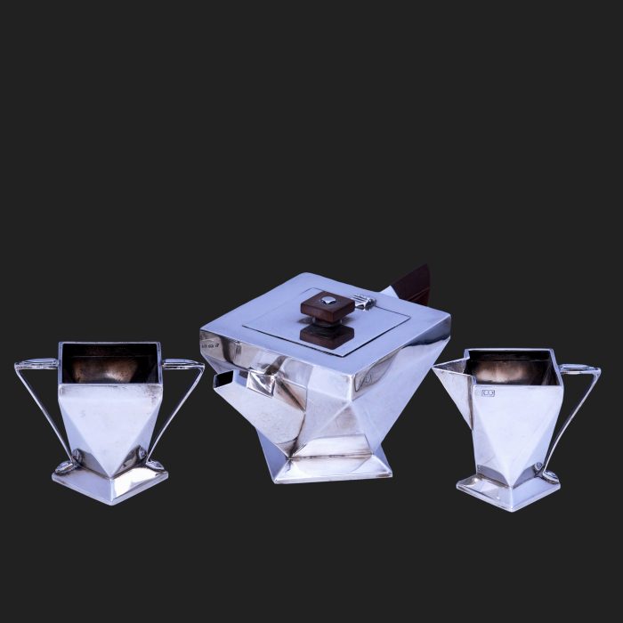 A geometric modernist deco tea  set by Charles Boyton - Image 3