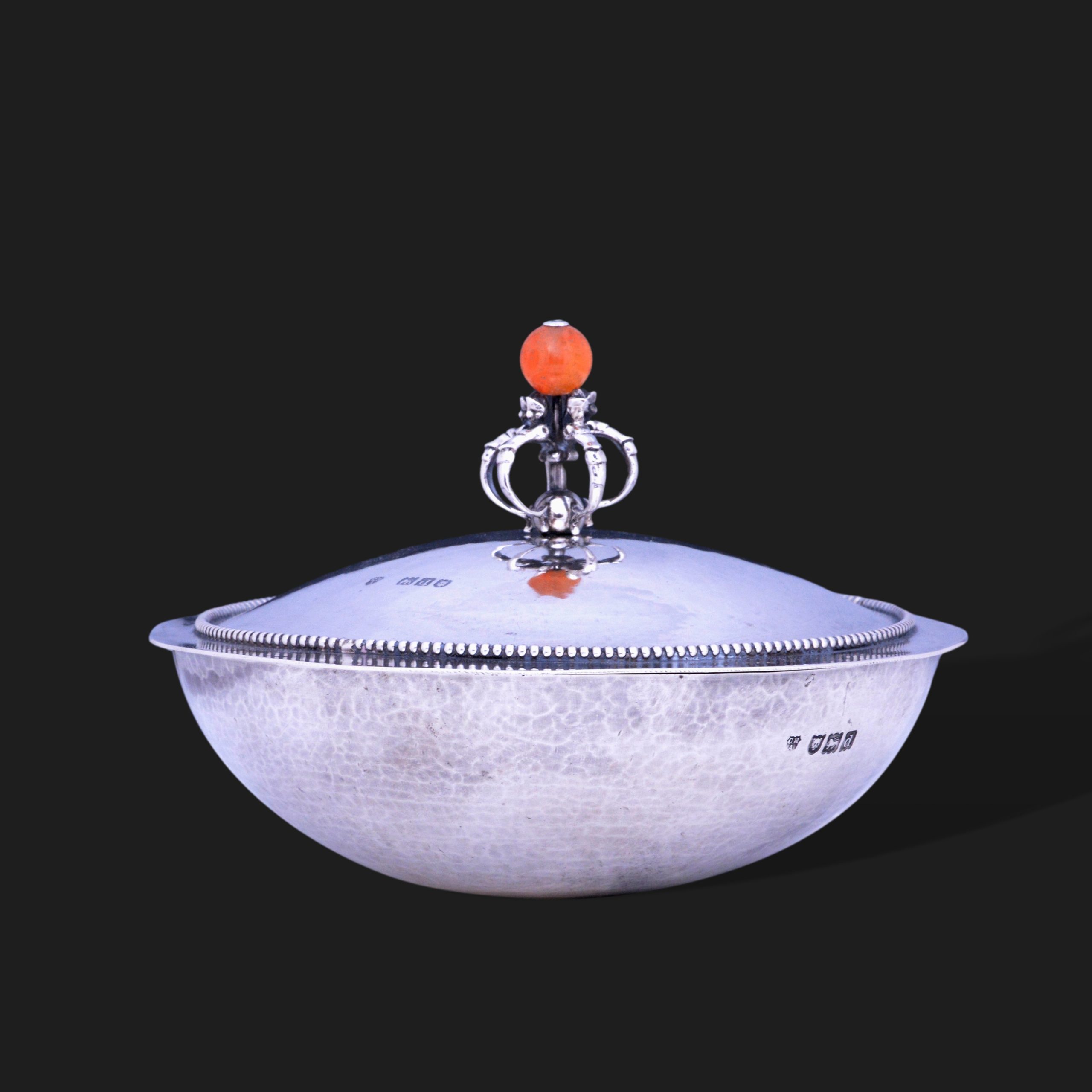 Charles Ashbee silver lidded bowl
