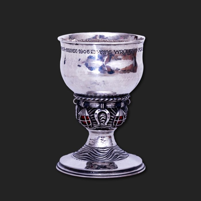 An exceptional Ramsden & Carr silver wine goblet with enamel - Image 2