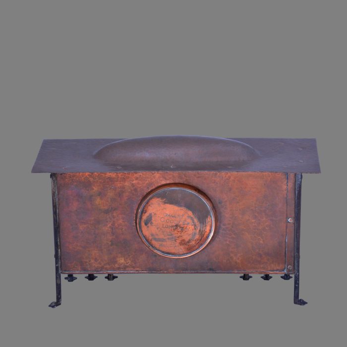 An arts and crafts copper and enamel mantel clock - Image 3