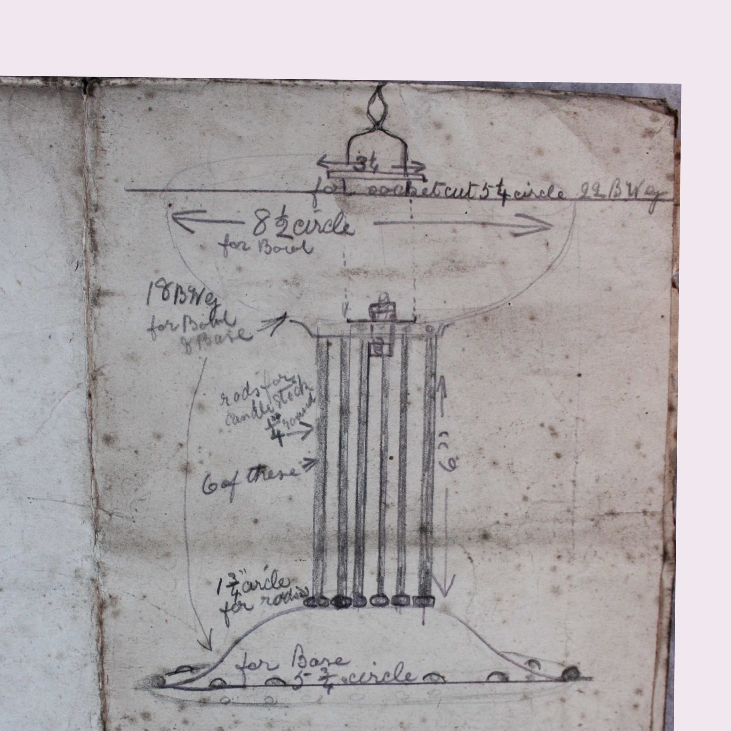 A signed pair of Newton School large copper candlesticks - Image 5