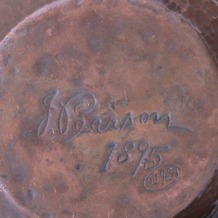 A John Pearson arts and crafts Newlyn copper fish vase - Image 6