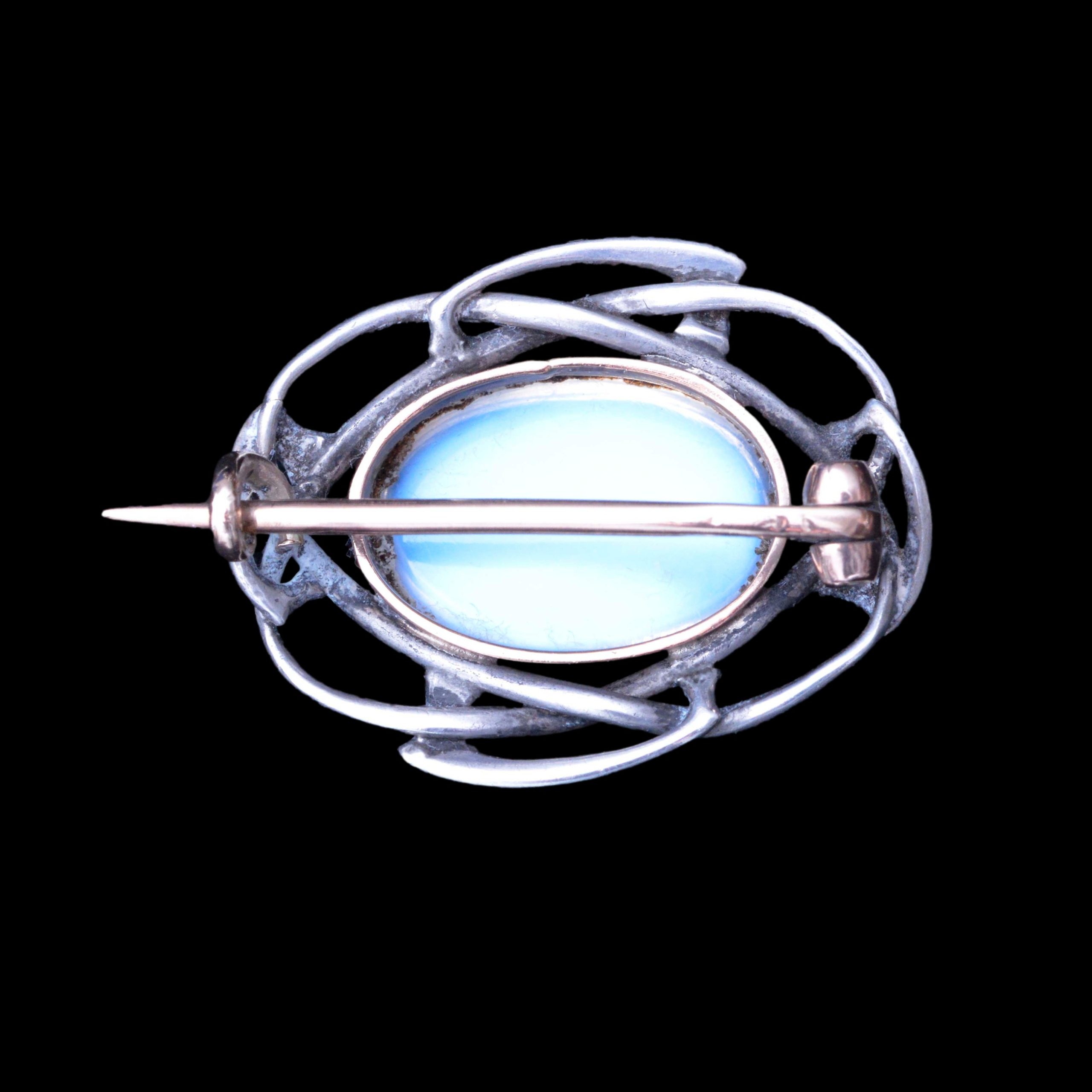 A Liberty silver and gold moonstone brooch by Archibald Knox - Image 2