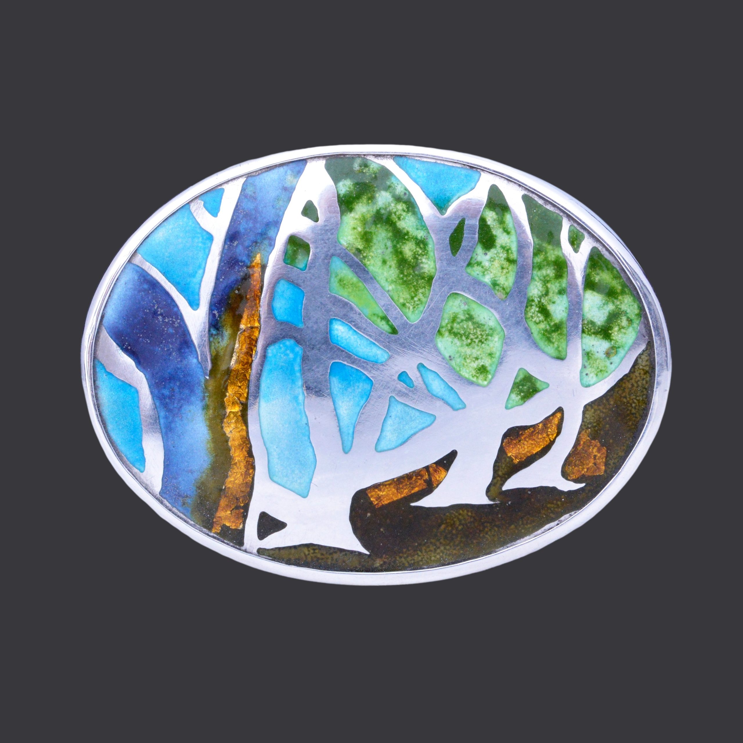 A modern silver and enamel box - Image 3