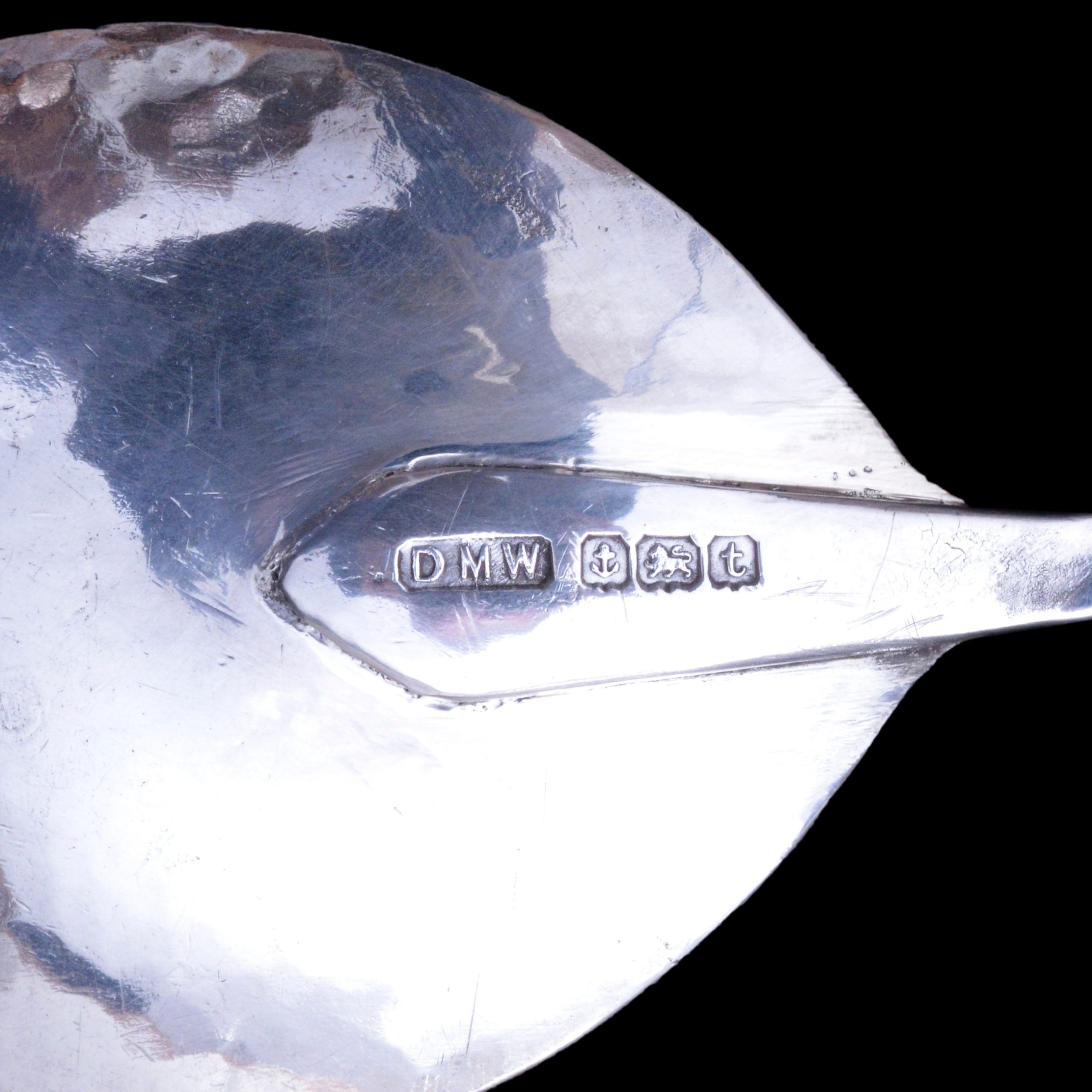 A rare Dryad Metalwork silver and stone set spoon - Image 3