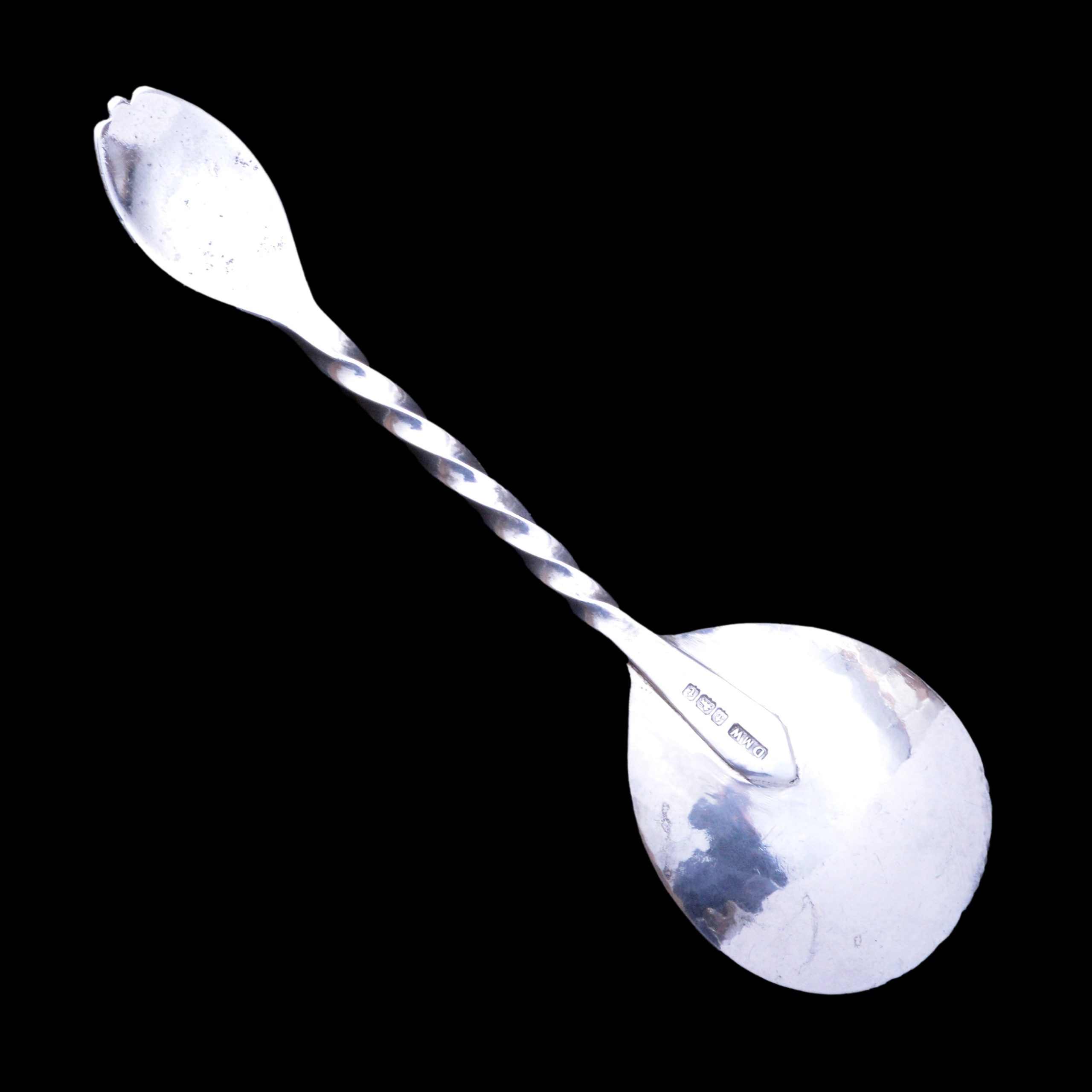 A rare Dryad Metalwork silver and stone set spoon - Image 2